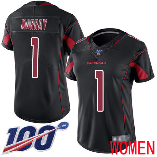 Arizona Cardinals Limited Black Women Kyler Murray Jersey NFL Football #1 100th Season Rush Vapor Untouchable